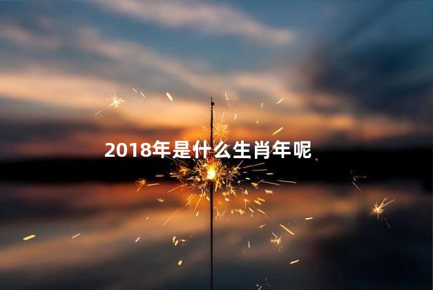 2018年是什么生肖年呢