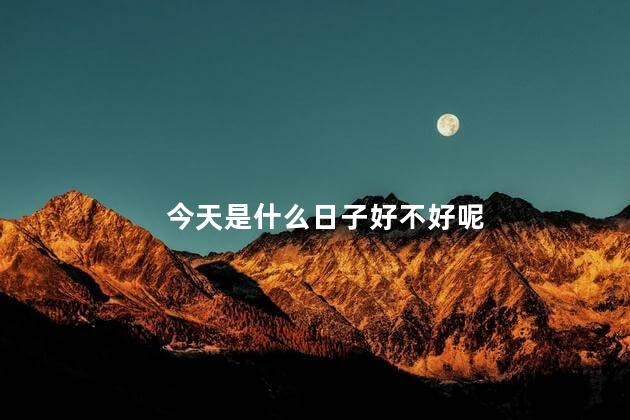 今天是什么日子好不好呢