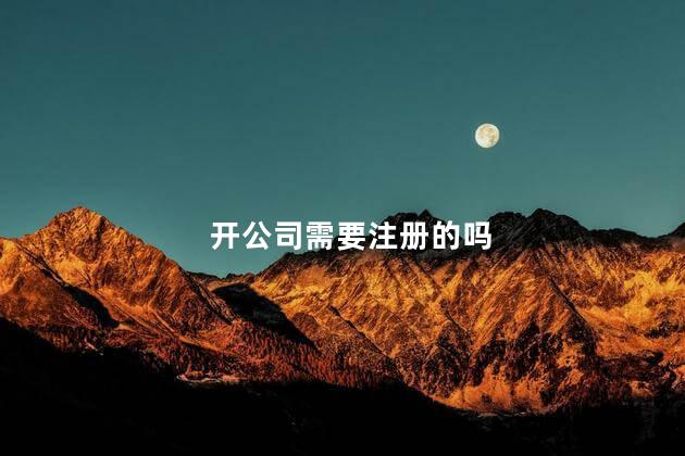 开公司需要注册的吗