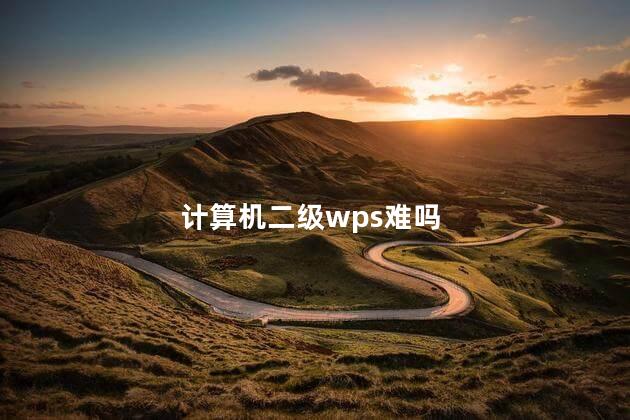 计算机二级wps难吗